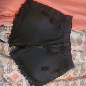 Wild Fable Black Distressed Jean Shorts